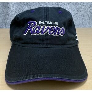 Reebok Baltimore Ravens Script Classic Strapback Hat Black & Purple‎